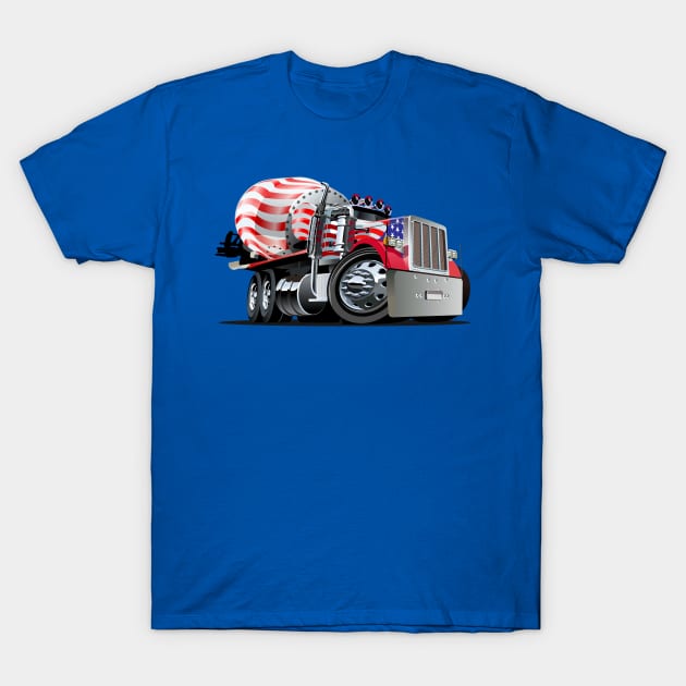 Cartoon Mixer Truck T-Shirt by Mechanik
